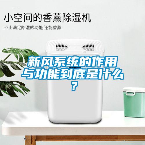 新风系统的作用与功能到底是什么？